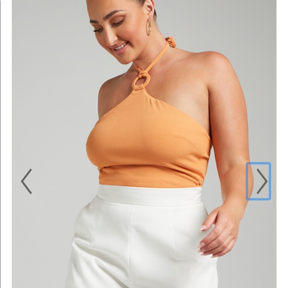 SHOWPO GRAZIELLA RING HALTER NECK TOP IN SHERBET - Picture 3 of 12